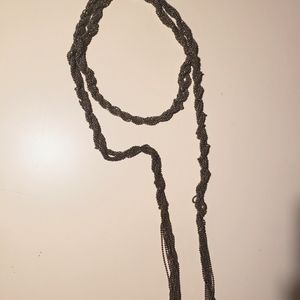 Silver, wrap/rope necklace